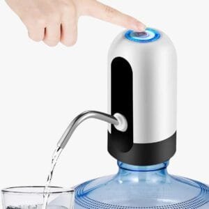 Dispensador de Agua Eléctrico para Garrafas 5-8L automático, bomba de botella de agua, carga USB, carga con un clic, Blanco/Negro, 1 unidad 3