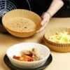 Papel especial para freidora de aire, papel de aceite de silicona, papel absorbente de aceite, almohadilla de papel especial para alimentos, plato de papel doméstico, 50/100 Uds.