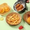 Papel especial para freidora de aire, papel de aceite de silicona, papel absorbente de aceite, almohadilla de papel especial para alimentos, plato de papel doméstico, 50/100 Uds.