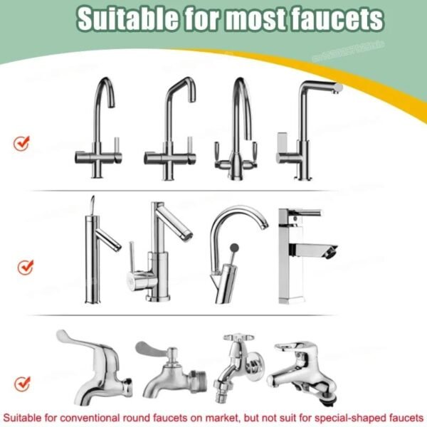 Adaptador de boquilla de grifo giratorio de 360 grados, extensor de grifo de 2/3 modos, burbujeador de ahorro de agua para el hogar, accesorios de grifo de cocina y baño