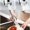Adaptador de boquilla de grifo giratorio de 360 grados, extensor de grifo de 2/3 modos, burbujeador de ahorro de agua para el hogar, accesorios de grifo de cocina y baño 1